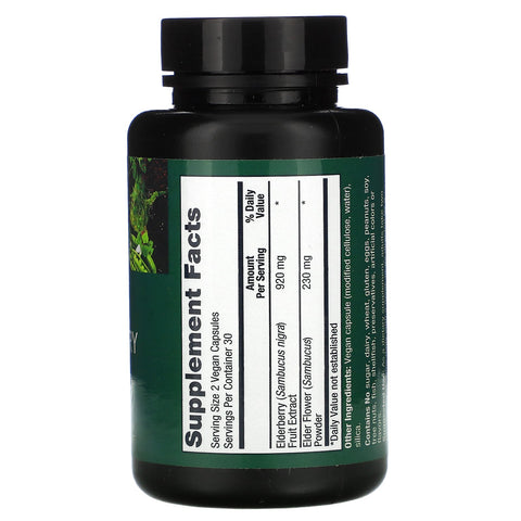PlantFusion, vegansk sort hyldebær, 1.150 mg, 60 veganske kapsler