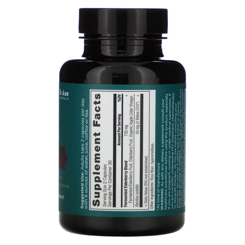 Dr. Axe/Ancient Nutrition, Ancient Herbals, saúco + probióticos, 60 cápsulas