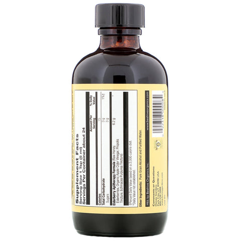 Honey Gardens, hyldebærsirup med apiterapi rå honning, propolis og hyldebær, 4 fl oz (120 ml)