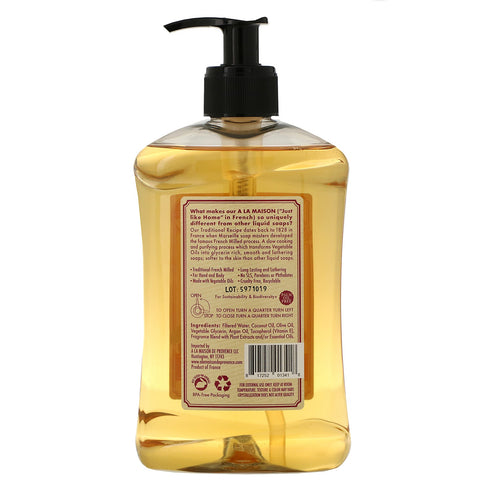 A La Maison de Provence, Jabón líquido para manos y cuerpo, Flor de cerezo, 500 ml (16,9 oz. líq.)