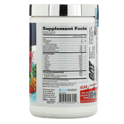 GAT, Flexx EAAs + Hydration, Frugt Punch, 12,69 oz (360 g)