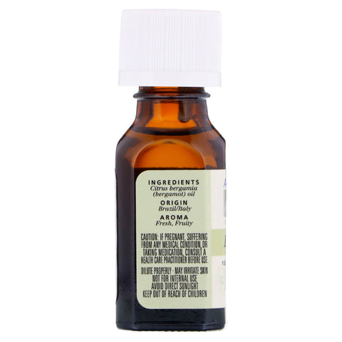 Aura Cacia, Aceite esencial 100 % puro, bergamota, 15 ml (0,5 oz. líq.)