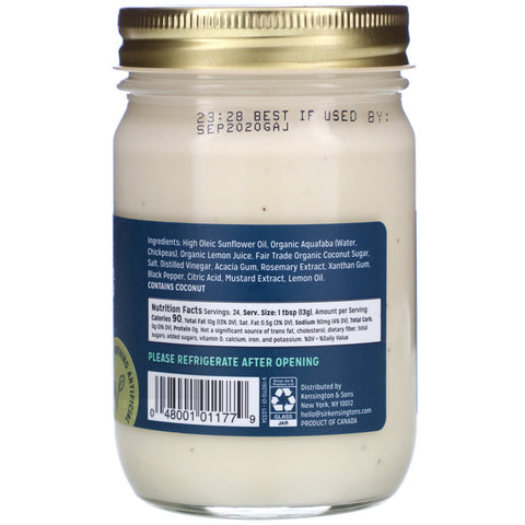 Sir Kensington's, Mayo vegano clásico, 12 fl oz (354 ml)