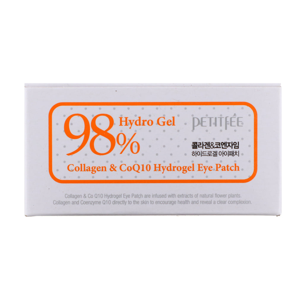 Petitfee, Collagen &amp; CoQ10 Hydrogel øjenplaster, 60 plastre, 1,4 g hver