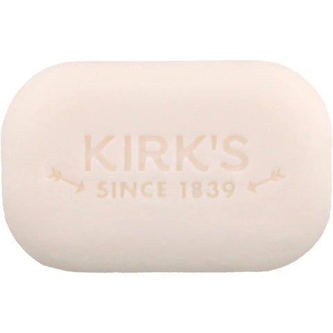 Kirk's, Jabón de Castilla suave 100 % premium con aceite de coco, sin fragancia, 4 oz (113 g)