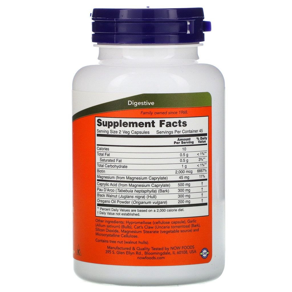 Now Foods, Candida Support, 90 vegetabilske kapsler