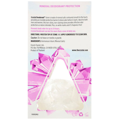 Crystal Body Deodorant, Mineral Deodorant Stone, uparfumeret, 5 oz (140 g)