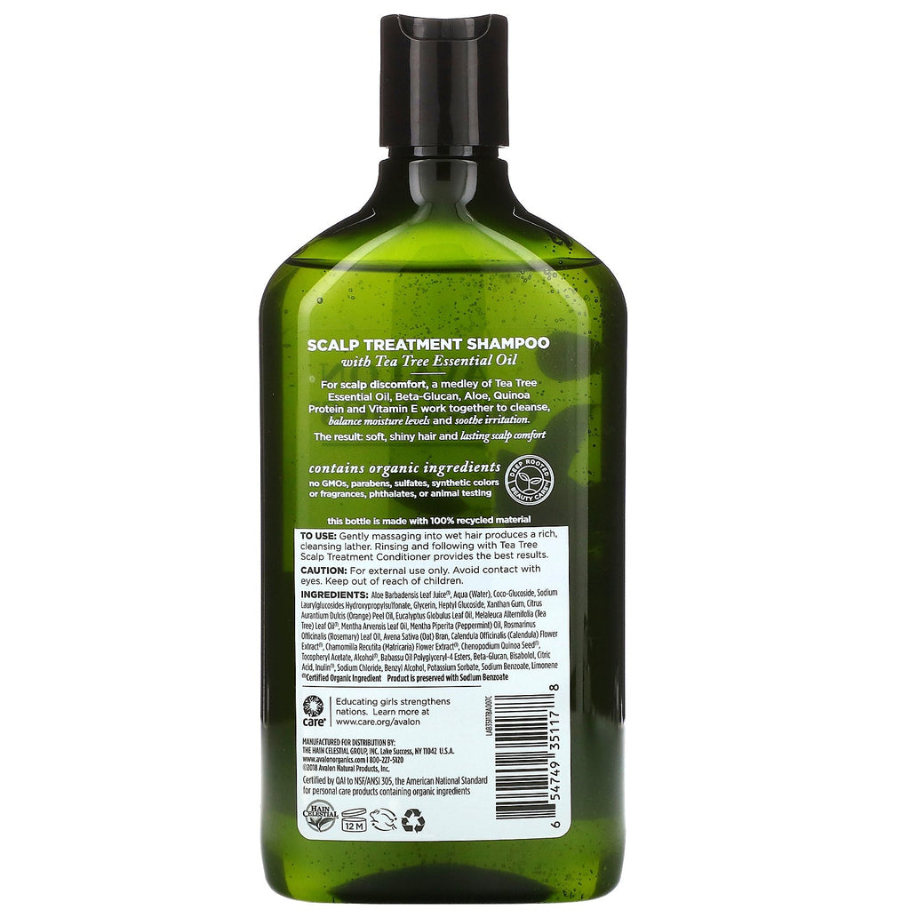 Avalon s, Shampoo, Hovedbundsbehandling, Tea Tree, 11 fl oz (325 ml)