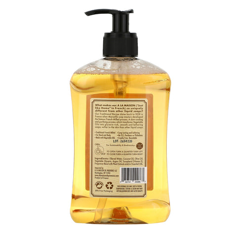 A La Maison de Provence, Jabón líquido para manos y cuerpo, madreselva, 500 ml (16,9 oz. líq.)