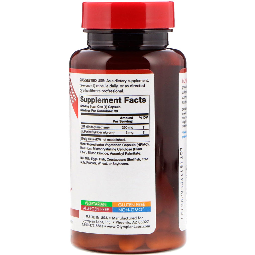 Olympian Labs, DIM-250, 30 Vegetarian Capsules