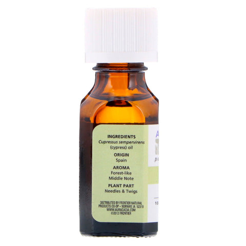 Aura Cacia, Aceite esencial 100 % puro, ciprés, 15 ml (0,5 oz. líq.)