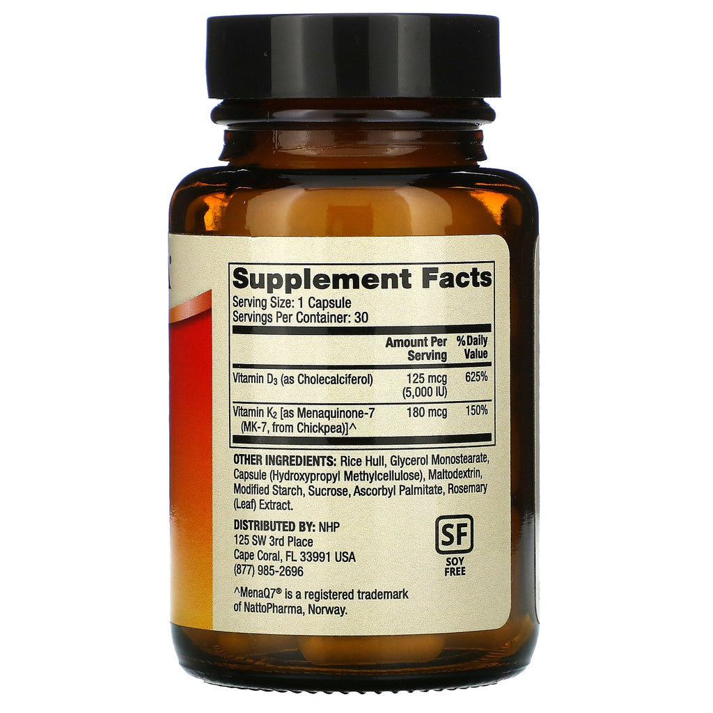 Dr. Mercola, vitaminer D3 &amp; K2, 30 kapsler