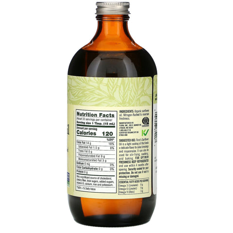 Flora, Aceite de girasol certificado, 500 ml (17 oz. líq.)