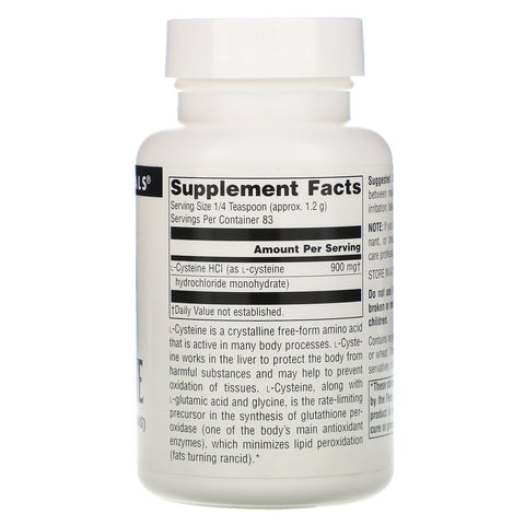 Source Naturals, L-Cystein, 3,53 oz (100 g)