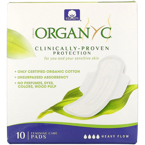 Organyc, bomuldspuder, Heavy Flow, 10 puder