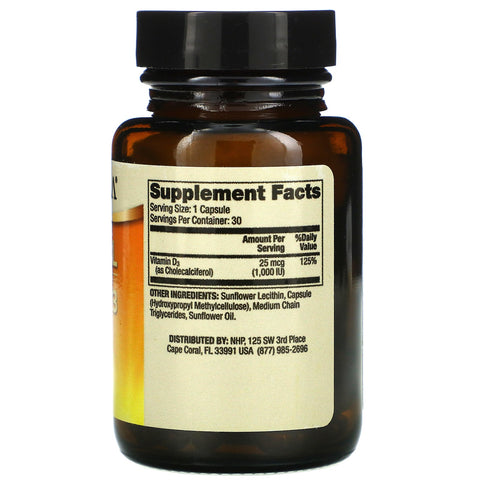Dr. Mercola, liposomalt vitamin D3, 1.000 IE, 30 kapsler