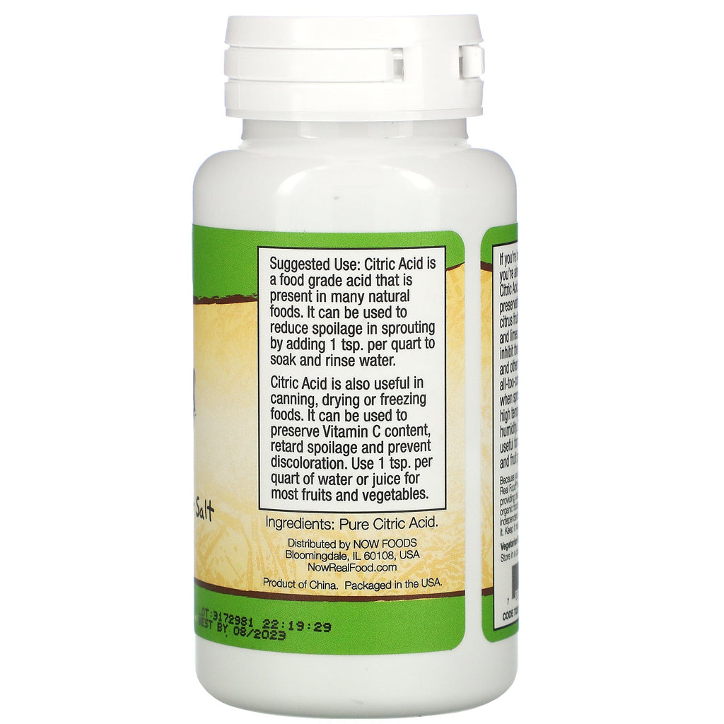 Now Foods, citronsyre, 4 oz (113 g)