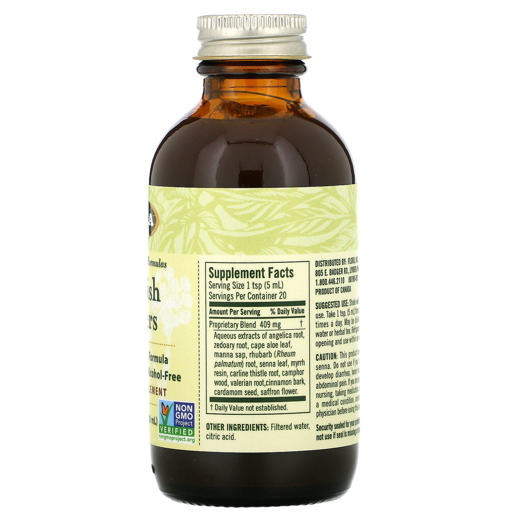 Flora, svensk bitter, alkoholfri, 3,4 fl oz (100 ml)