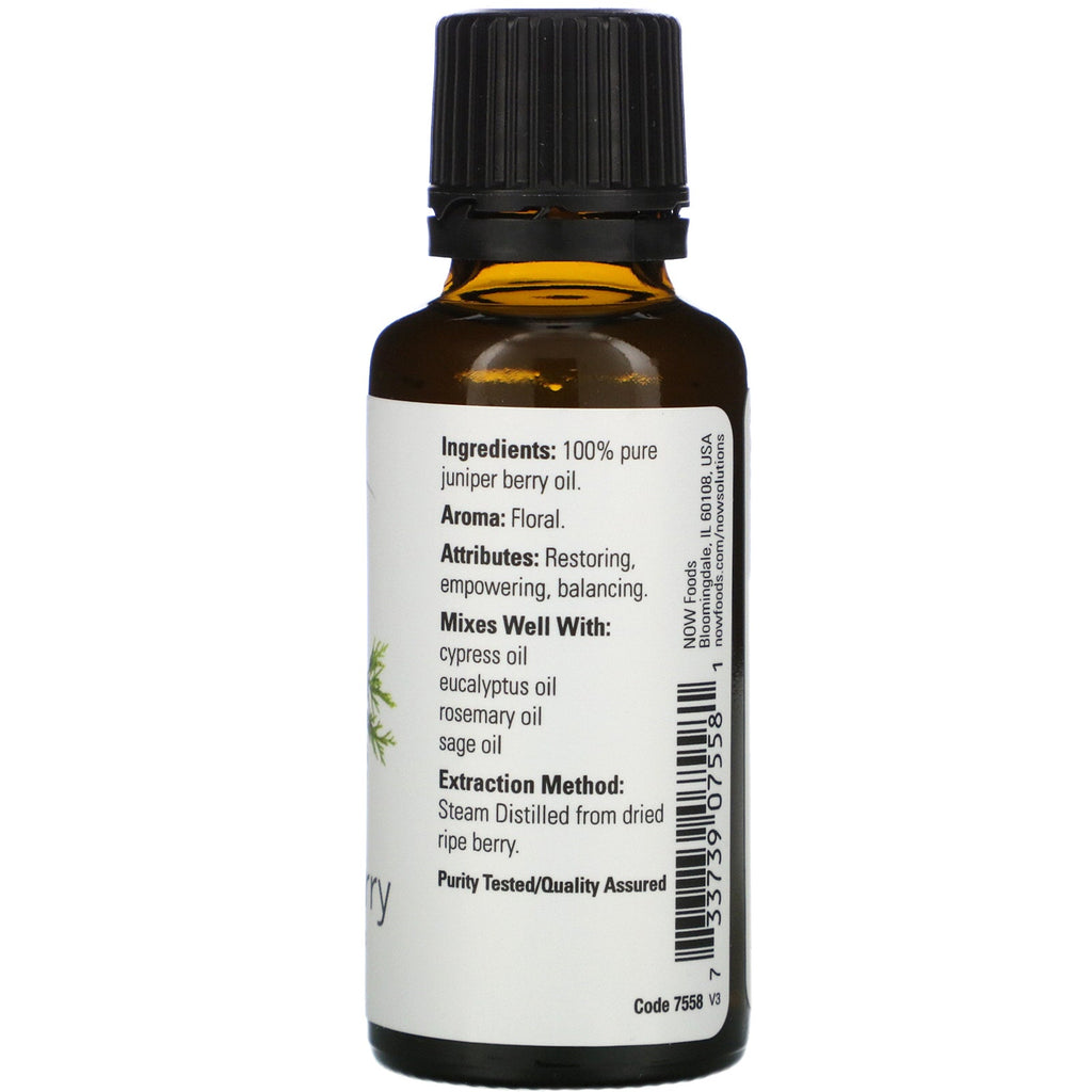 Now Foods, æteriske olier, Juniper Berry, 1 fl oz (30 ml)