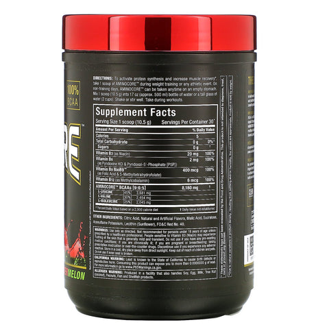 ALLMAX Nutrition, AMINOCORE BCAA, Vandmelon, 0,69 lbs (315 g)
