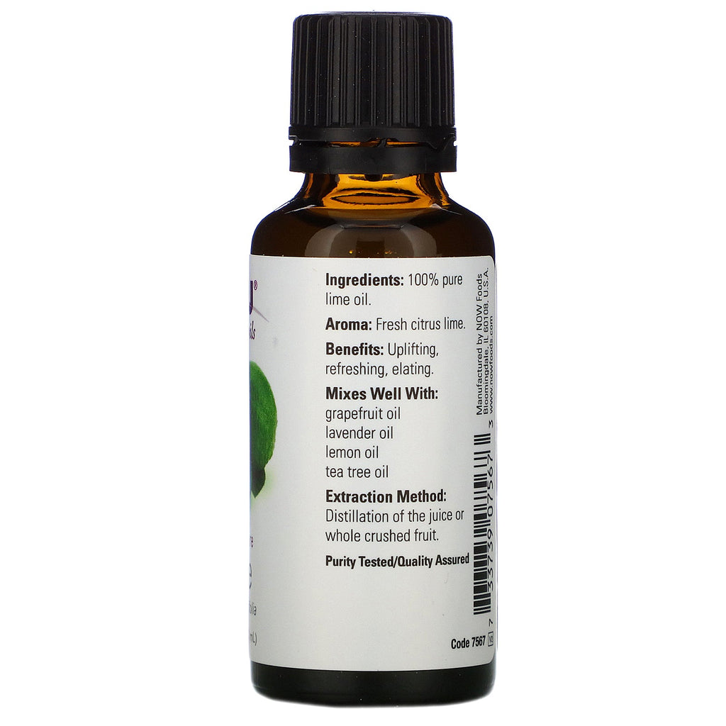 Nu fødevarer, æteriske olier, lime, 1 fl oz (30 ml)