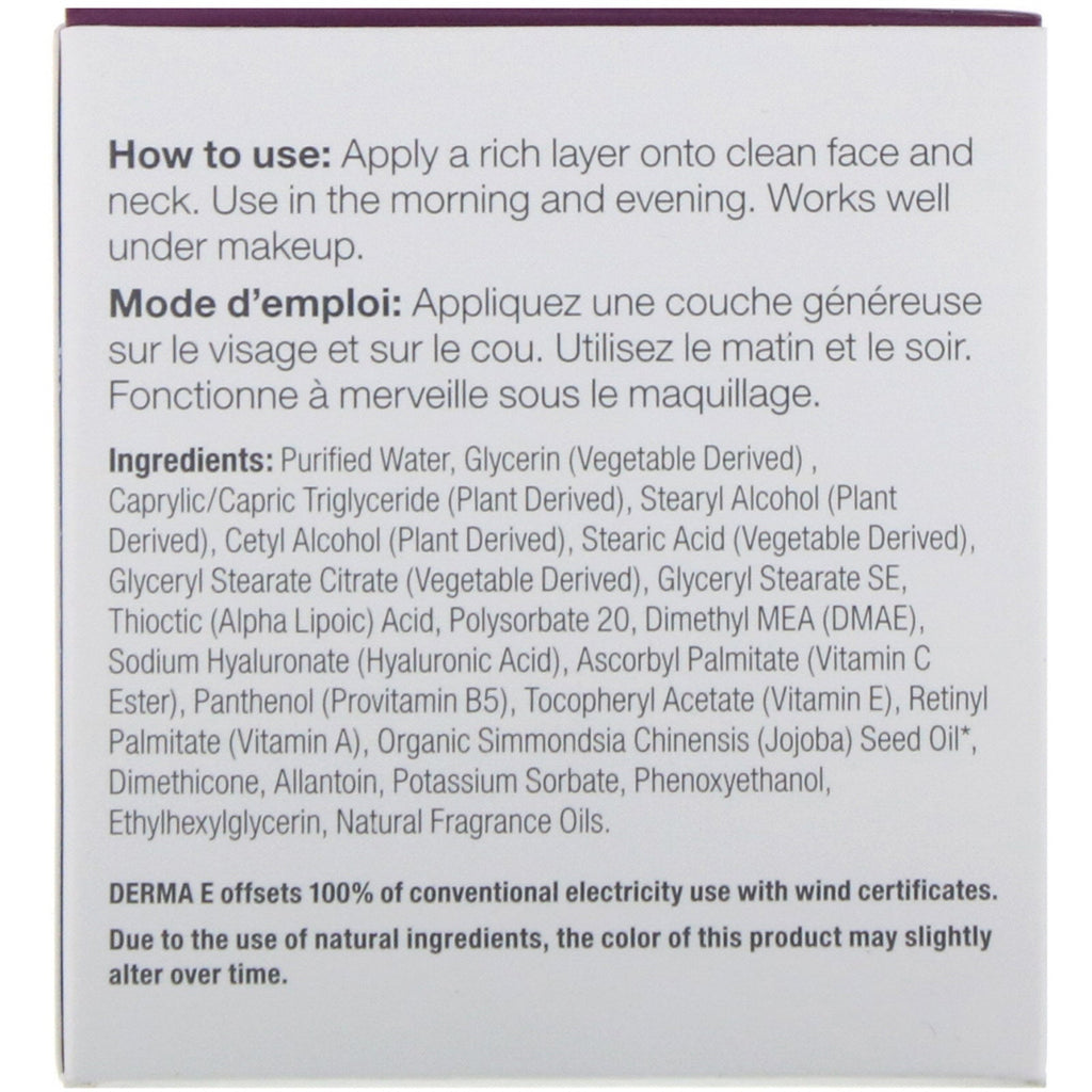 Derma E, Firming DMAE Moisturizer, med Alpha Lipoic Acid og C-Ester, 2 oz (56 g)