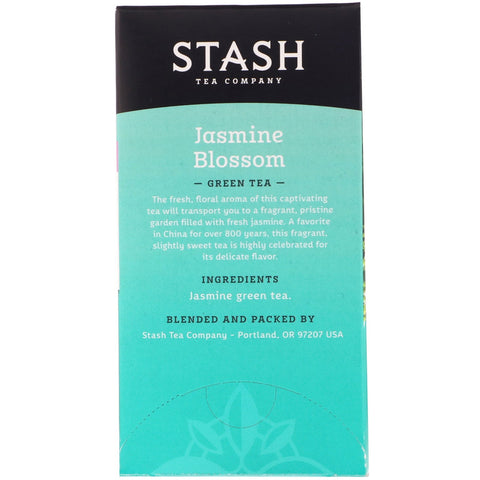 Stash te, grøn te, jasminblomst, 20 teposer, 1,3 oz (38 g)