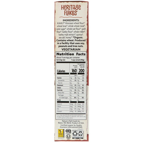 Nature's Path, Cereal Heritage Flakes, 375 g (13,25 oz)