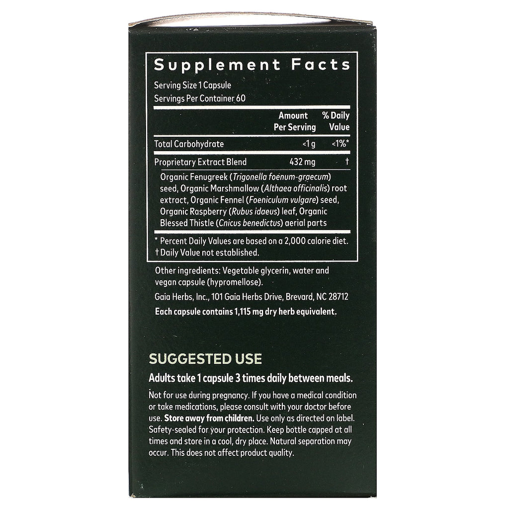 Gaia Herbs, Lactation Support for Women, 60 Vegan Liquid Phyto-Caps