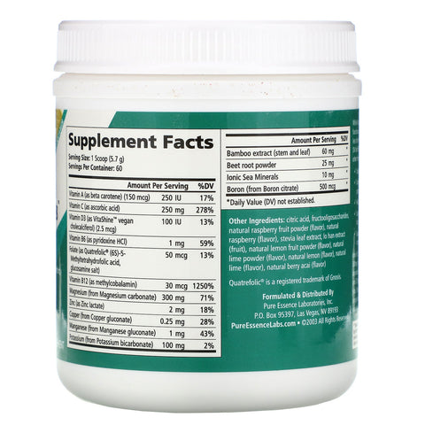 Pure Essence, Ionic-Fizz, Magnesium Plus, Raspberry Lemonade, 12,06 oz (342 g)
