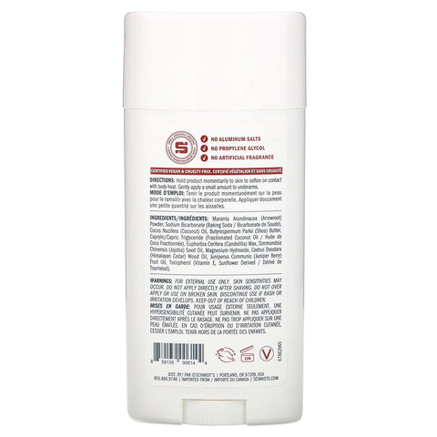 Schmidt's, naturlig deodorant, cedertræ + enebær, 3,25 oz (92 g)