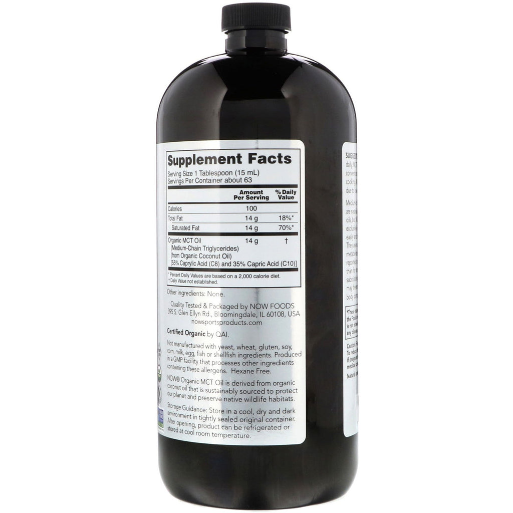 Now Foods, Sports,  MCT Oil, 32 fl oz (946 ml)