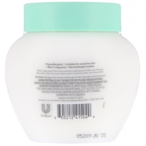 Pond's, Cold Cream, desmaquillante, 9,5 oz (269 g)