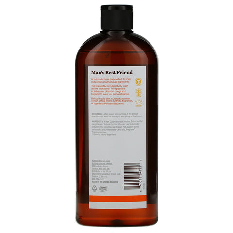 Bulldog Skincare For Men, gel de baño, limón y bergamota, 500 ml (16,9 oz. líq.)