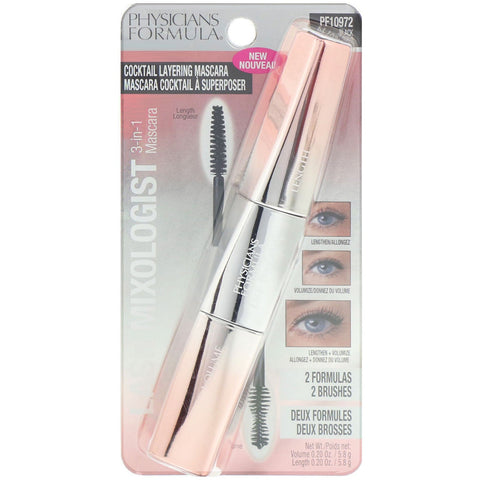 Physicians Formula, Lash Mixologist, 3-i-1 Mascara, Sort, 0,20 oz (5,8 g)