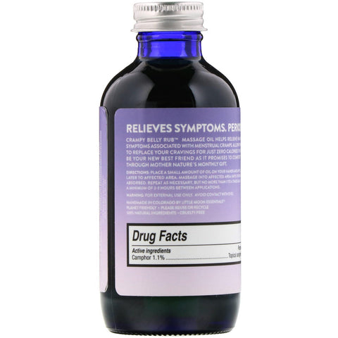 Little Moon Essentials, Crampy Belly Rub, Massageolie, 4 oz (118 ml)