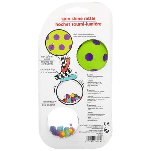 Sassy, ​​Inspire The Senses, Spin Shine Rattle, 0-24 måneder, 1 tælling