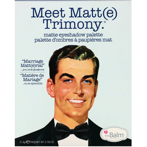 theBalm Cosmetics, Meet Matte Trimony, Matte Eyeshadow Palette, Marriage Matt(e)rial, 0,756 oz (21,6 g)