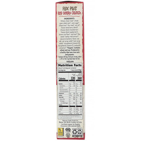 Nature's Path, Cereal crujiente de lino y frutos rojos, 300 g (10,6 oz)