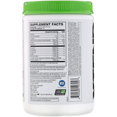 Xtend, The Original 7G BCAA, Natural Zero, Blueberry Lemonade, 13 oz (367,5 g)