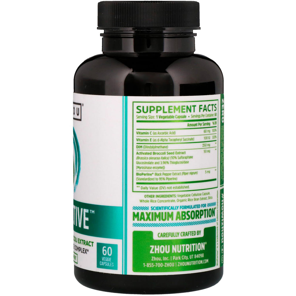 Zhou Nutrition, DIM Active, Hormonal Balance Complex, 60 Veggie-kapsler