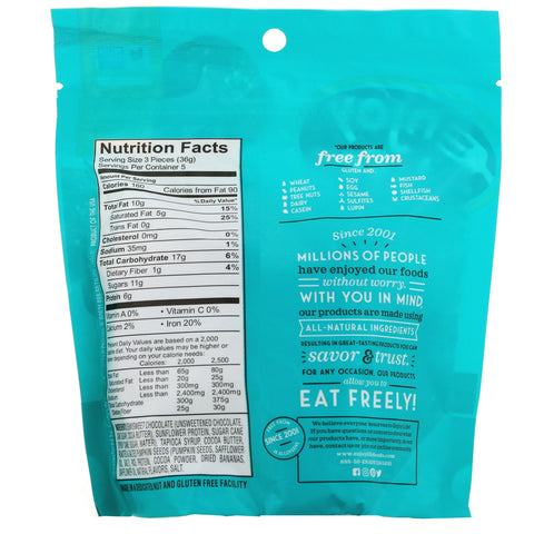 Enjoy Life Foods, Bocaditos de proteína de chocolate, plátano bañado, 6,4 oz (180 g)