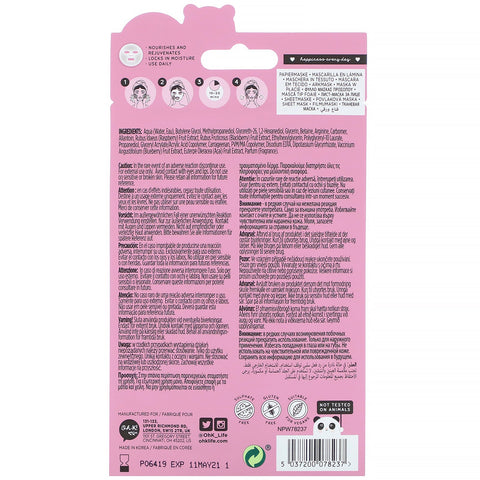 Oh K!, Superfood Sheet Mask, Acai Berry, 1 ark, 0,81 oz (23 g)