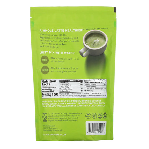 Sencha Naturals, Vegansk Matcha Latte, Original, 8,5 oz (240 g)