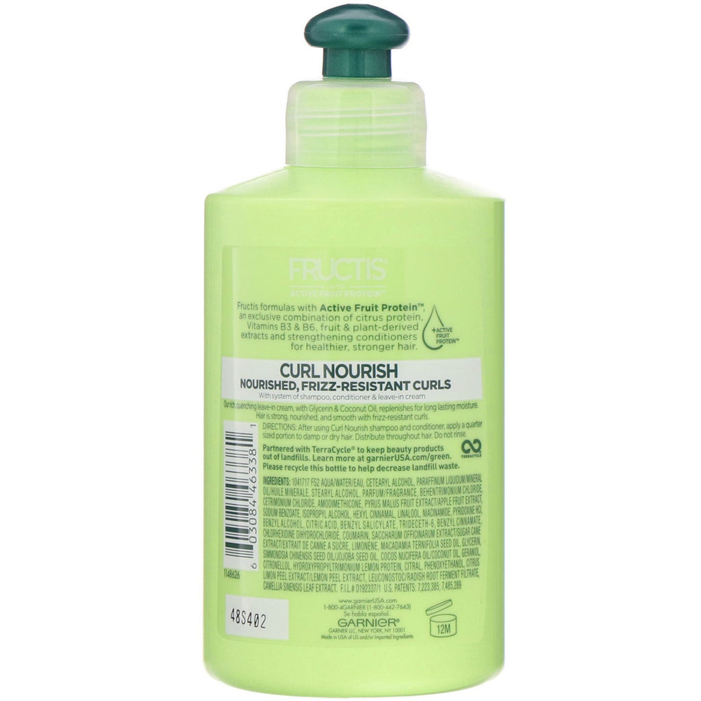 Garnier, Fructis, Curl Nourish, Leave in Treatment, Air Dry Butter Cream, 10,2 fl oz (300 ml)