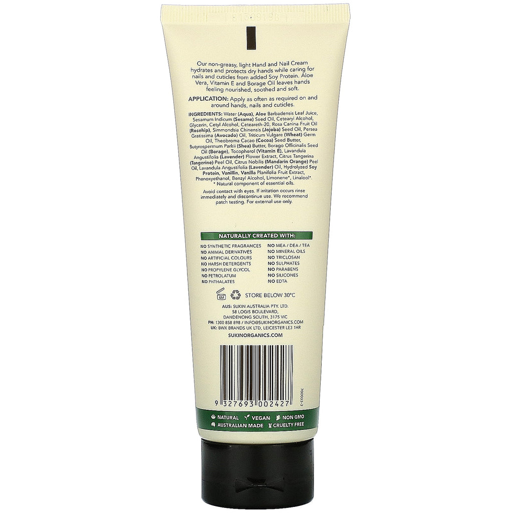Sukin, hånd- og neglecreme, signatur, 4,23 fl oz (125 ml)