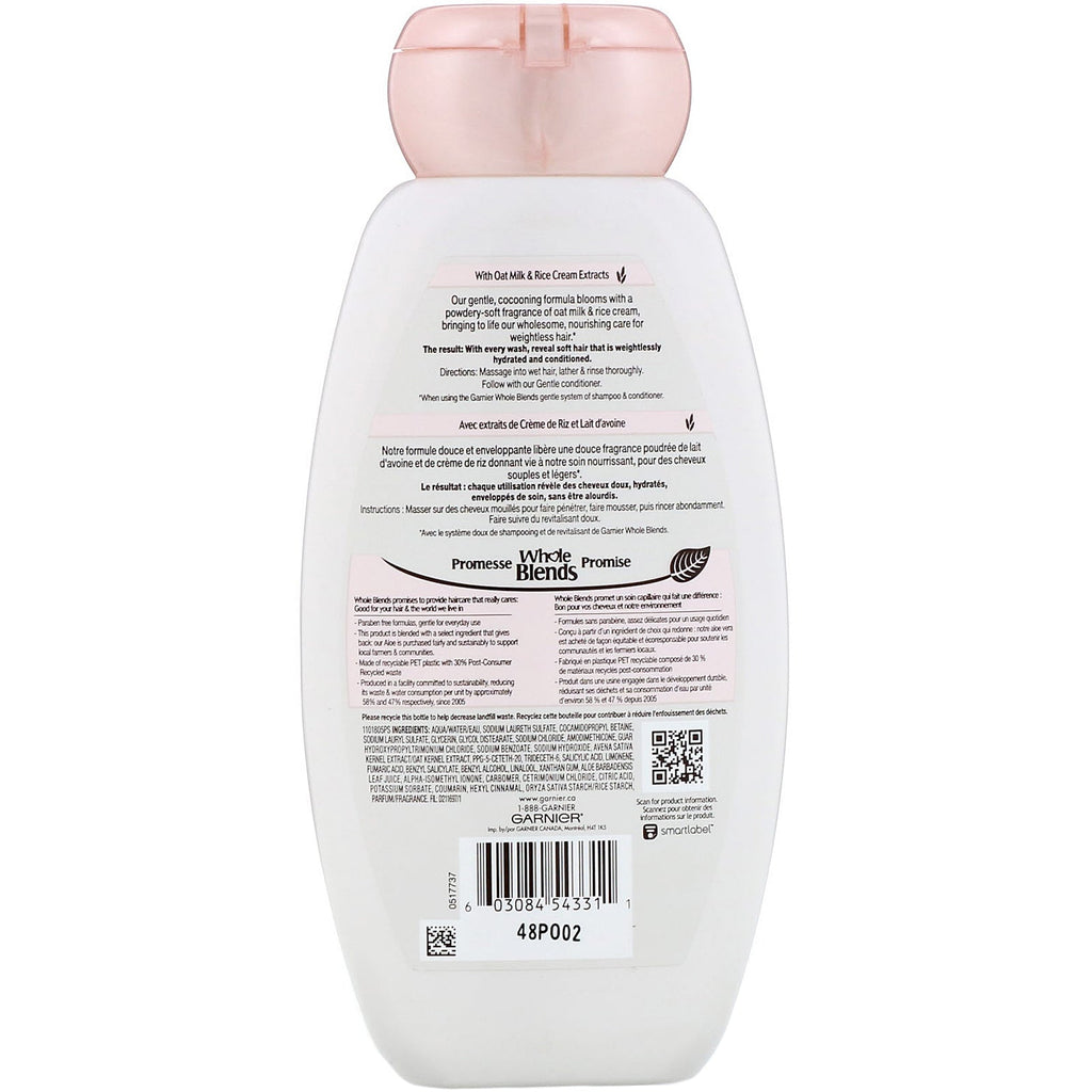 Garnier, hele blandinger, Havre delikatesse Gentle Shampoo, 12,5 fl oz (370 ml)