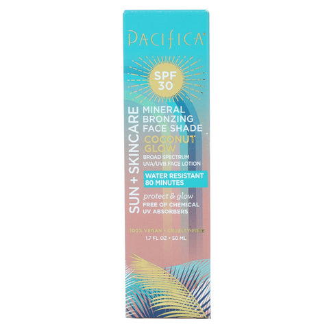 Pacifica, Sun + Skincare, Mineral Bronzing Face Shade, SPF 30, Coconut Glow, 1,7 fl oz (50 ml)
