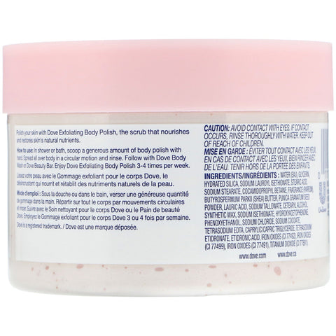 Dove, Exfoliante corporal, semillas de granada y manteca de karité, 298 g (10,5 oz)