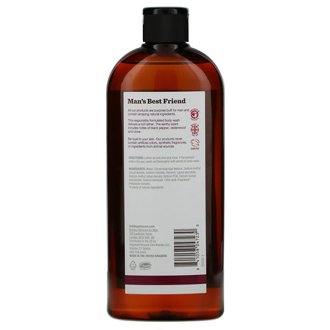 Bulldog Skincare For Men, Gel de baño, vetiver y pimienta negra, 500 ml (16,9 oz. líq.)